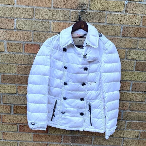Burberry Goose Down Novacheck Puffer Jacket Medium White - Picture 16 of 16